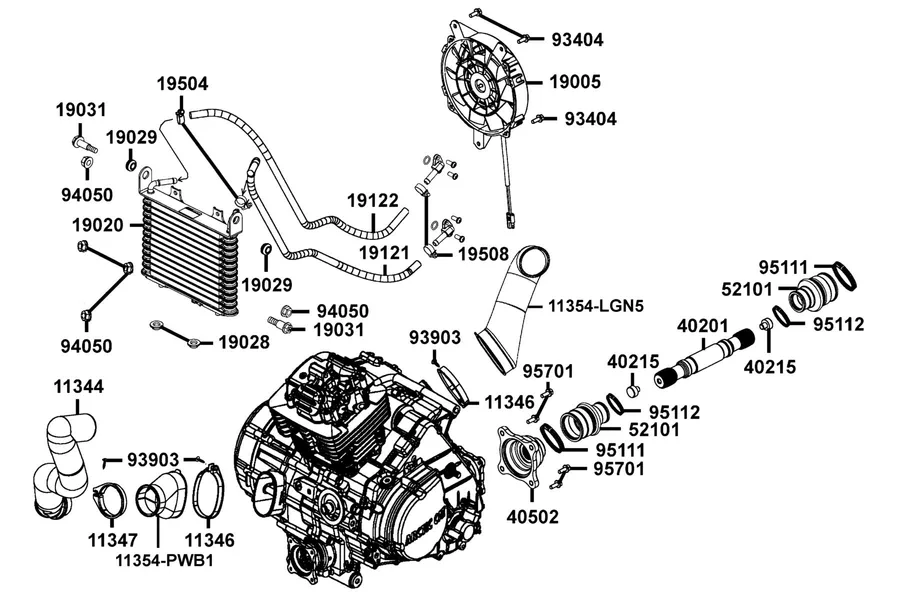 F22 Cooler Oil parts diagram