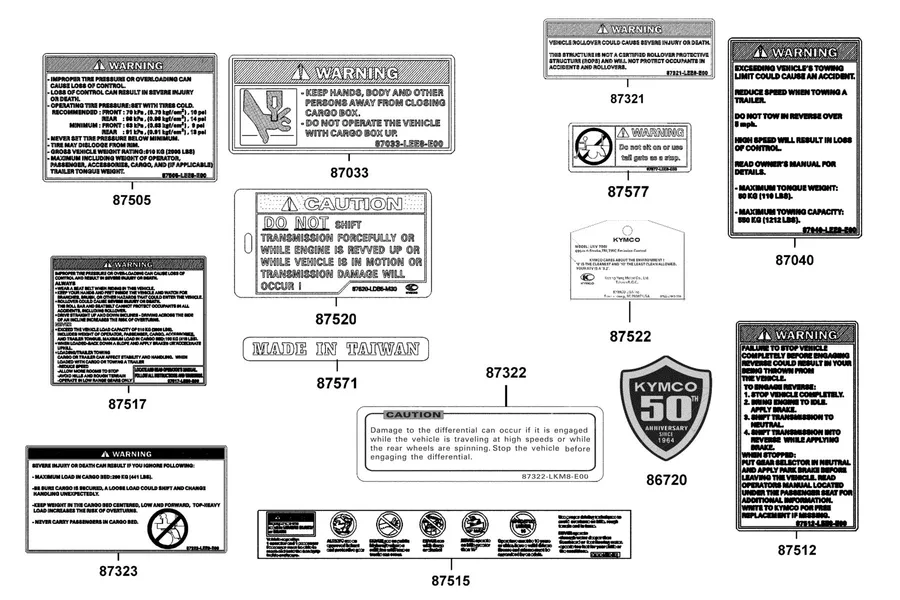 F24 Caution Label parts diagram
