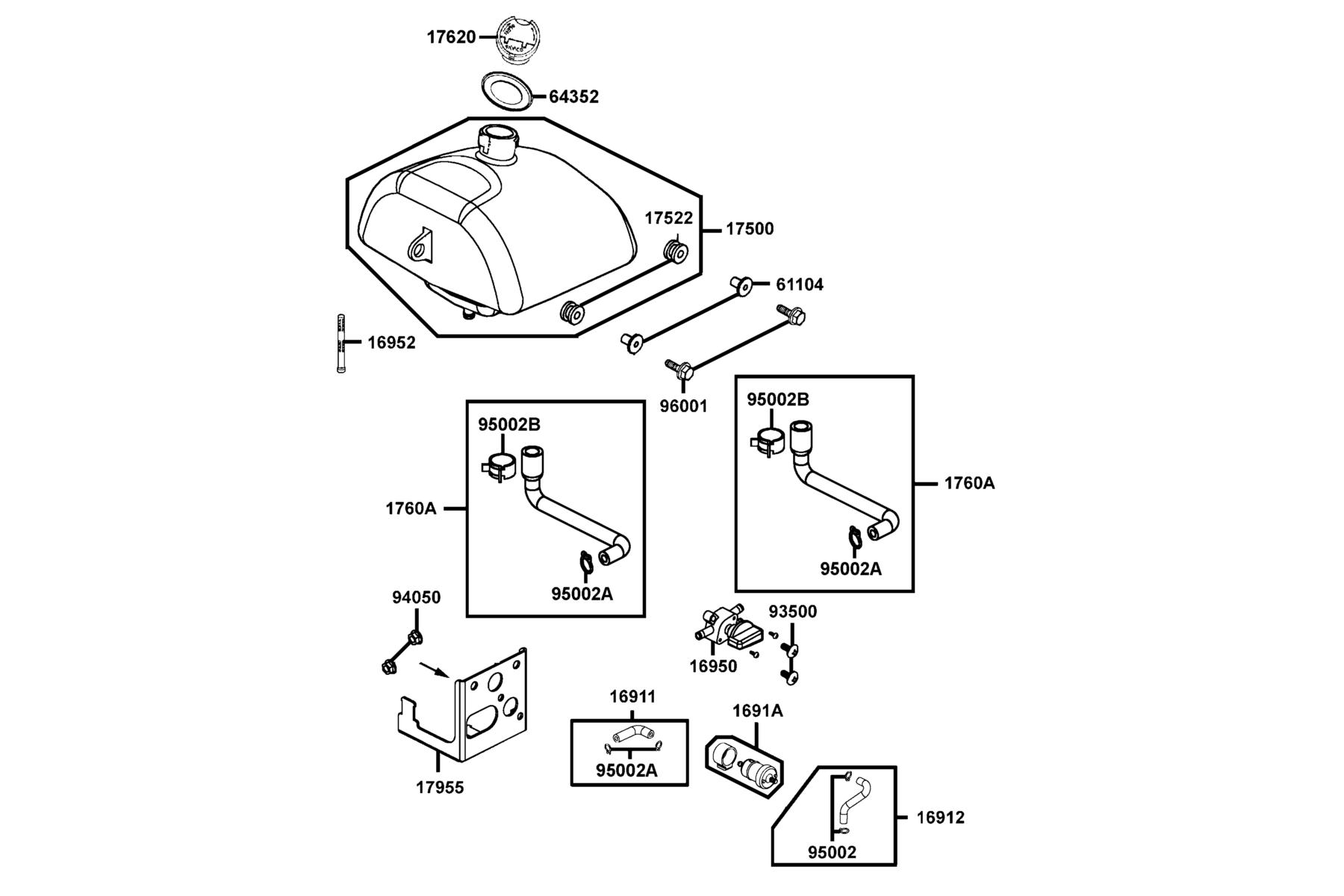 MONGOOSE 90S (2021) Fuel Tank parts diagram