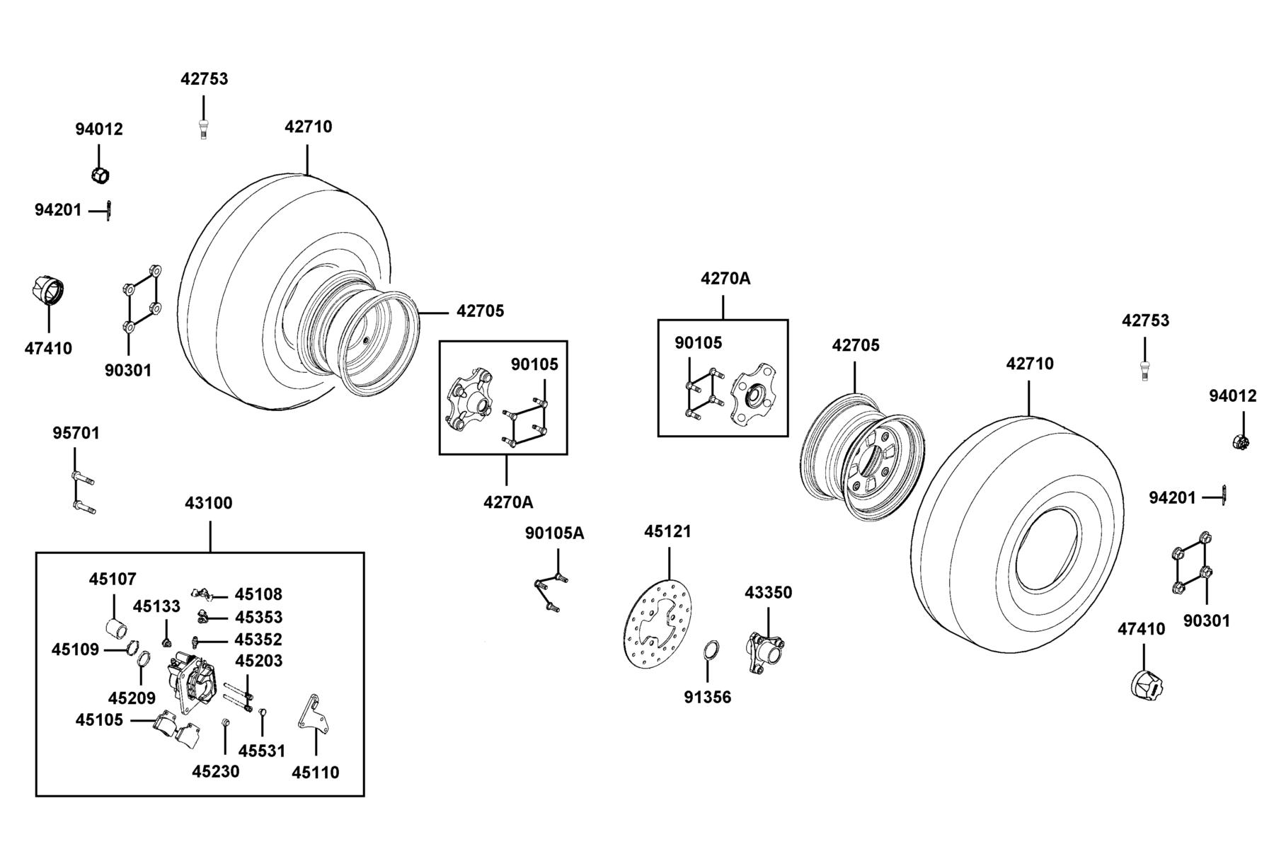 MXU 270(2019) Rear Wheel parts diagram