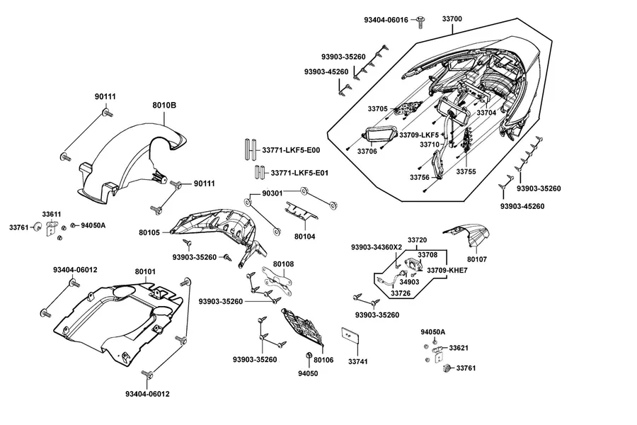 F18 Light Tail parts diagram
