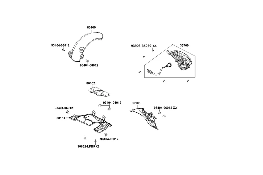 F18 Tail Light parts diagram