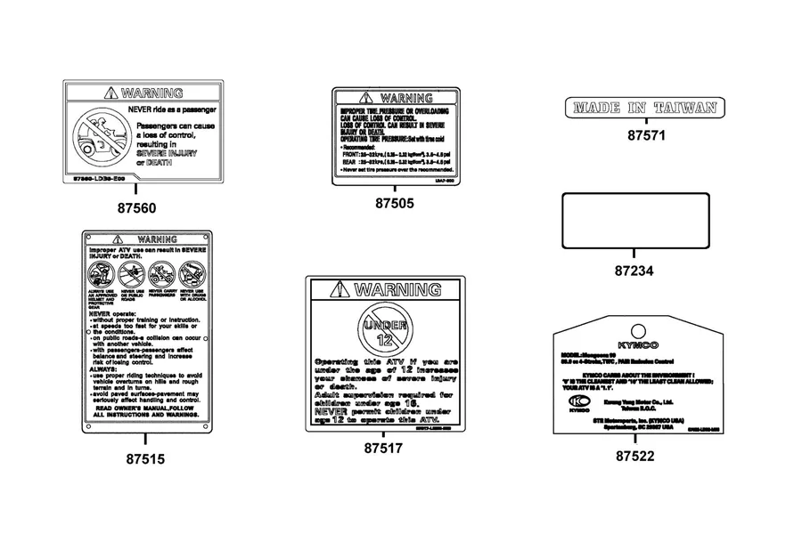 F19 Caution Label parts diagram