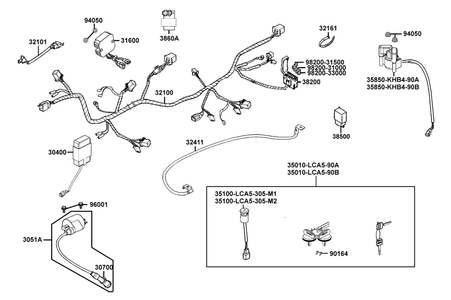 F21 Harness Wire parts diagram