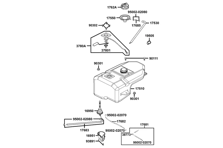 F10 Fuel Tank parts diagram