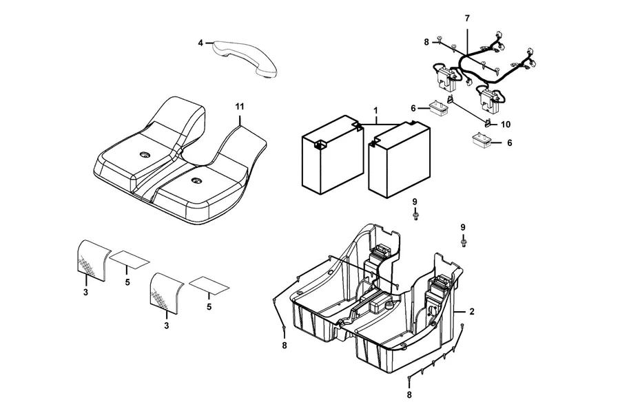 F07 Battery parts diagram