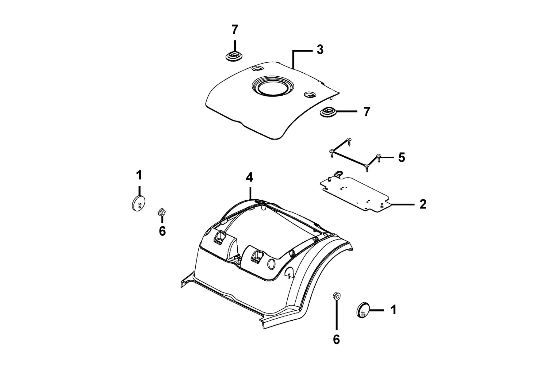 KYMCO Strider (2005-2006) Body Cover parts diagram