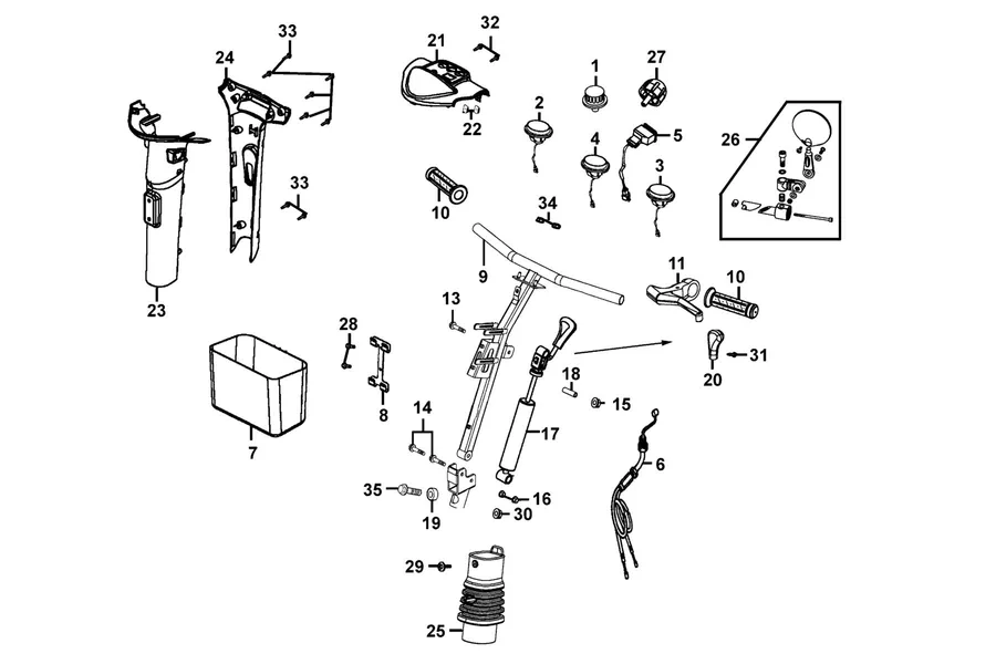 F01 Handle Steering parts diagram