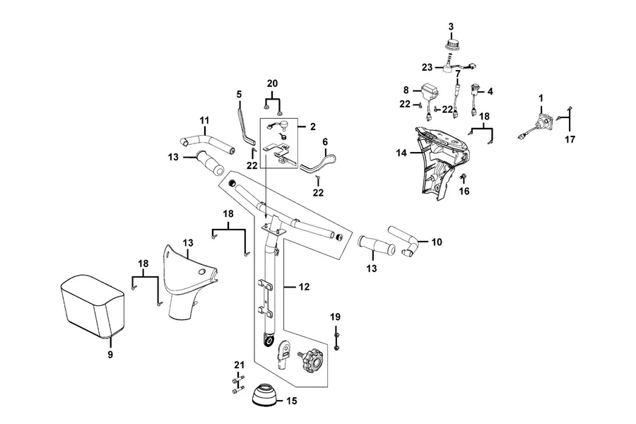 F01 Handle Steering parts diagram