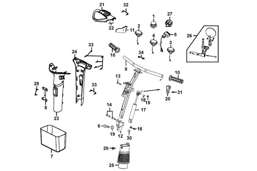 F01 Handle Steering parts diagram