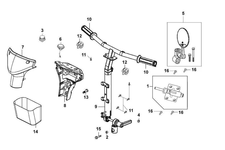 F01 Handle Steering parts diagram