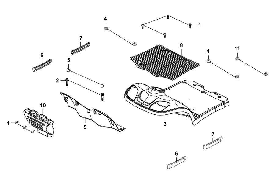 F02 Floor Panel parts diagram