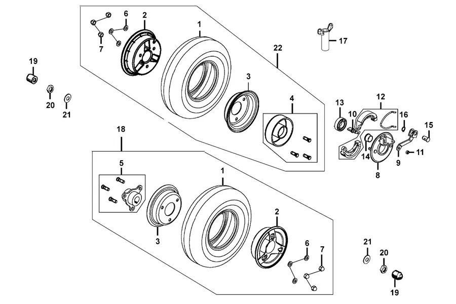 F05 Rear Wheel parts diagram