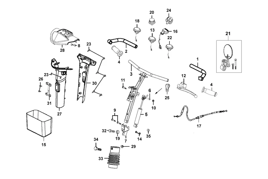 F01 Handle Steering parts diagram