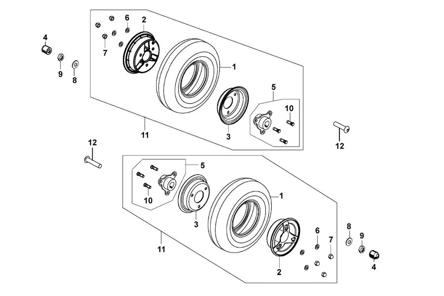 F05 Rear Wheel parts diagram