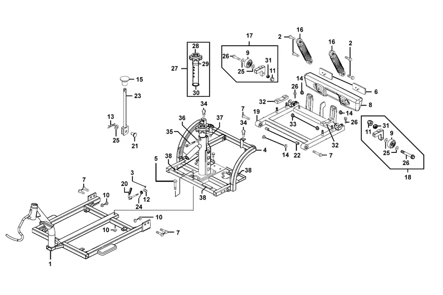 F11 Frame Body parts diagram