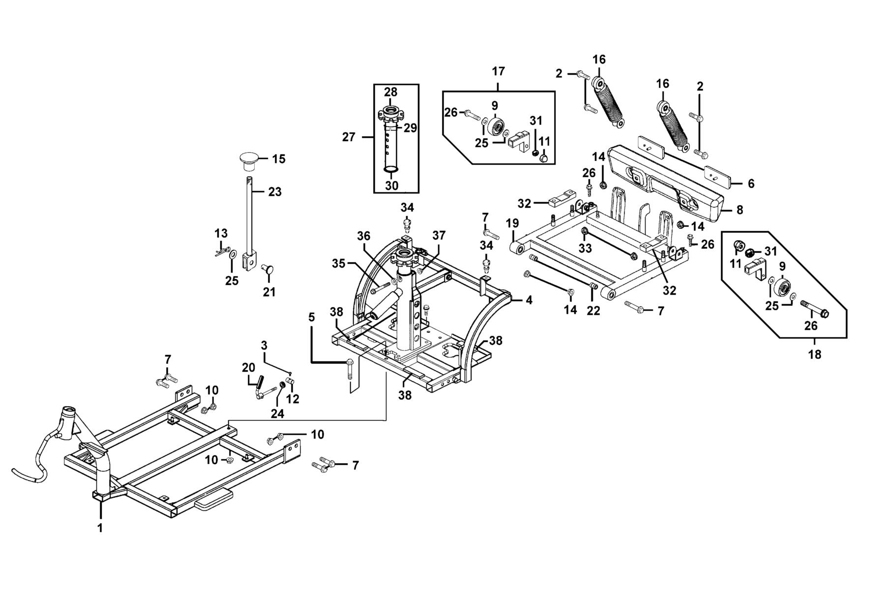KYMCO Strider (2005+) Frame Body parts diagram