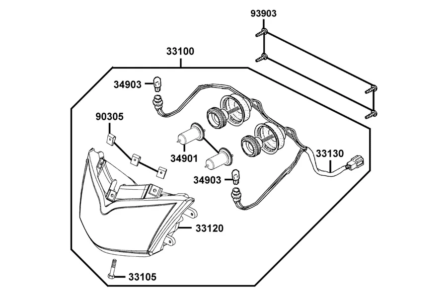 F01 Head Light parts diagram