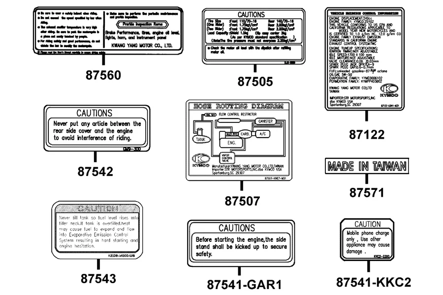 F25 Caution Label parts diagram