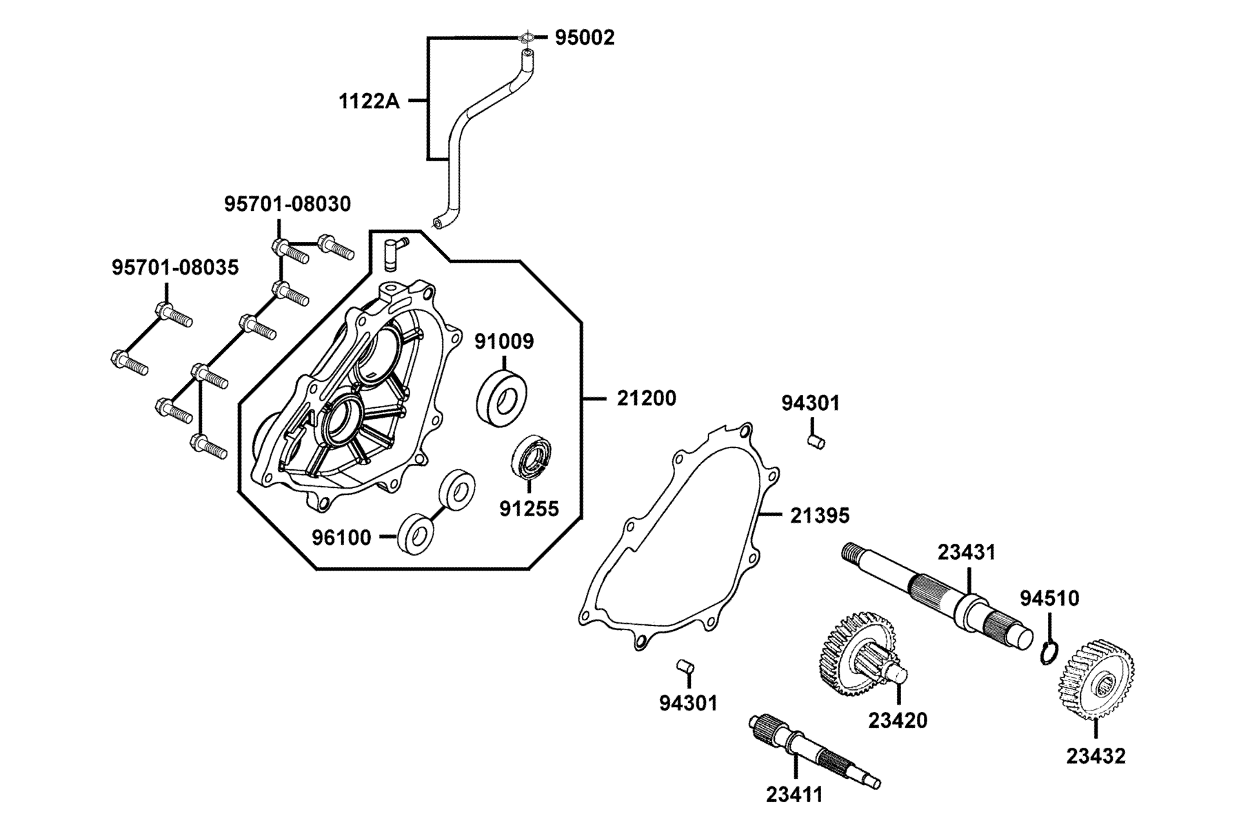 KYMCO PEOPLE S 250 (2008-2009) Transmission parts diagram