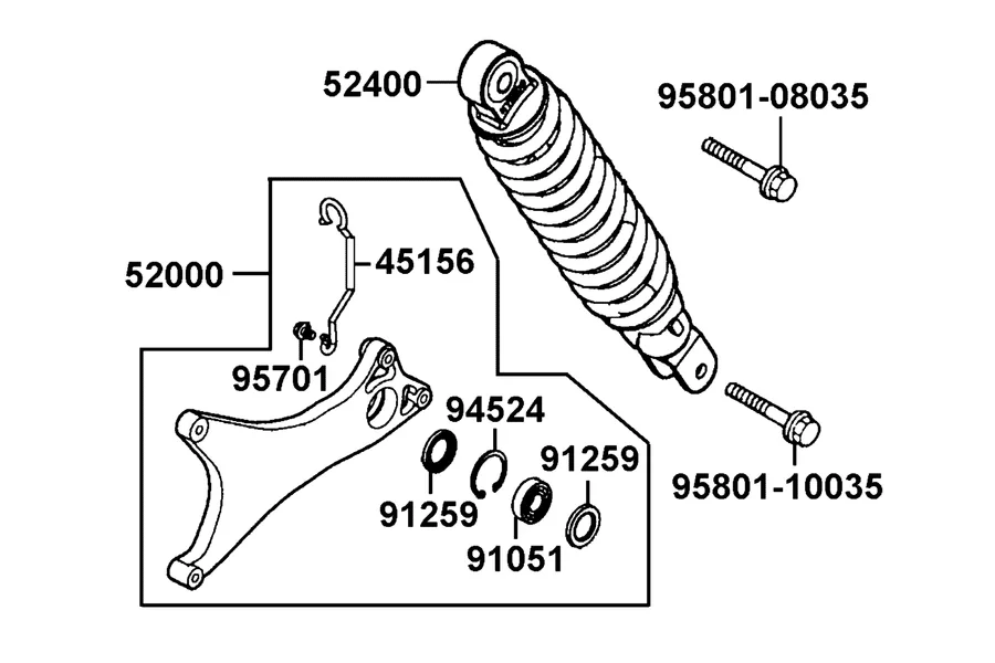 F17 Rear Cushion parts diagram