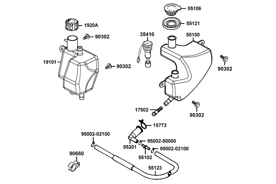 F12 Oil Tank parts diagram