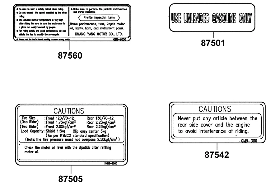 F22 Caution Label parts diagram