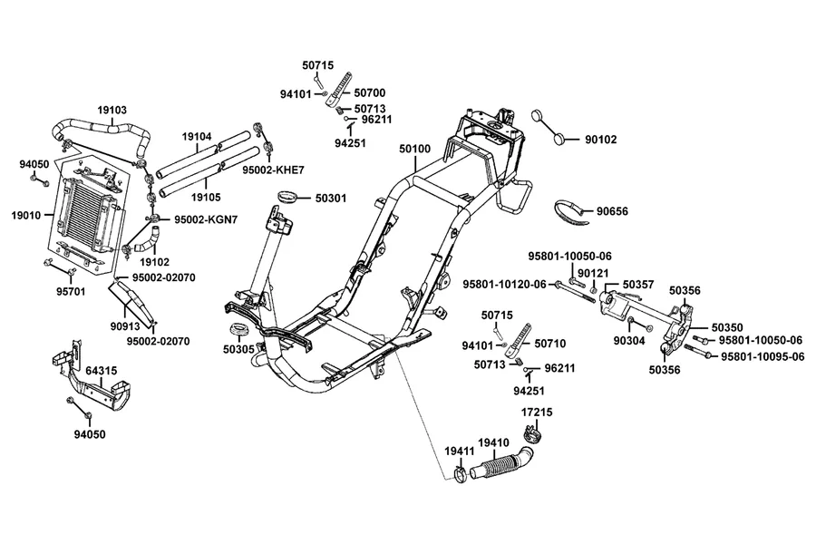 F21 Frame Body parts diagram