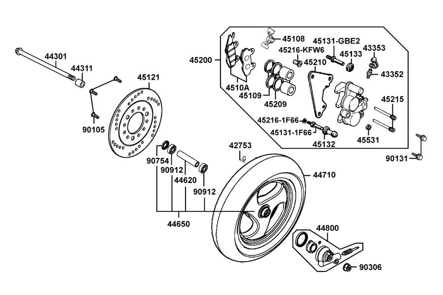 F07 Front Wheel parts diagram