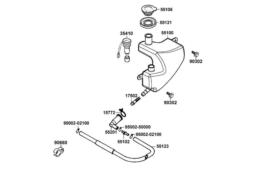 F12 Oil Tank parts diagram