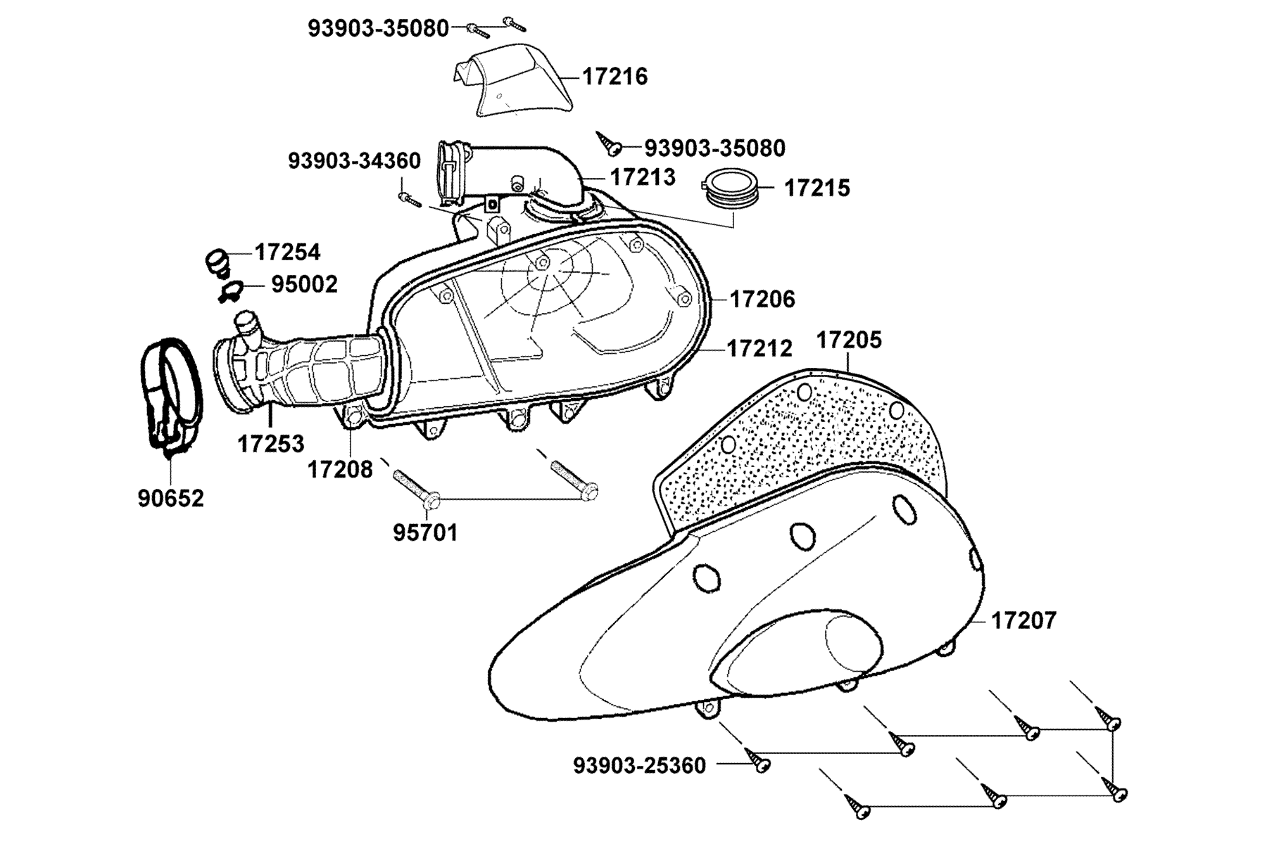 KYMCO SUPER 9S (2004-2006) Air Cleaner parts diagram