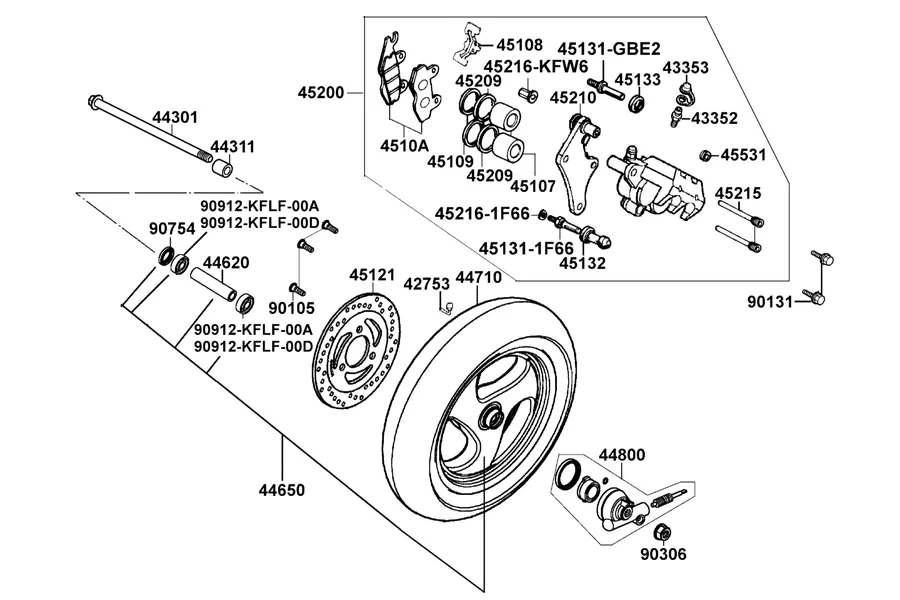 F07 Front Wheel parts diagram