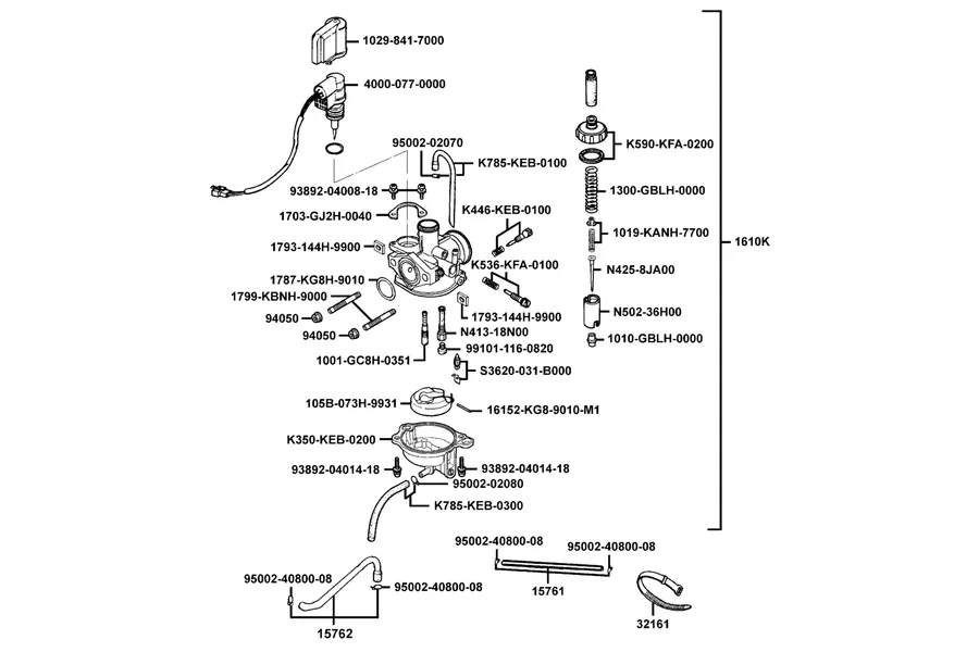 E11 Carburetor parts diagram