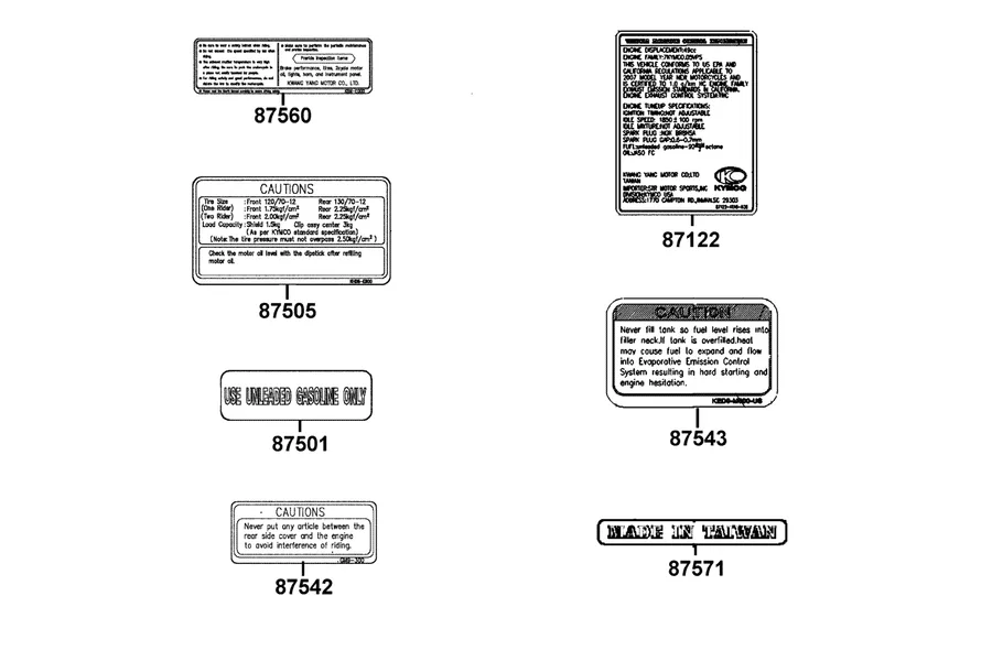 F24 Caution Label parts diagram