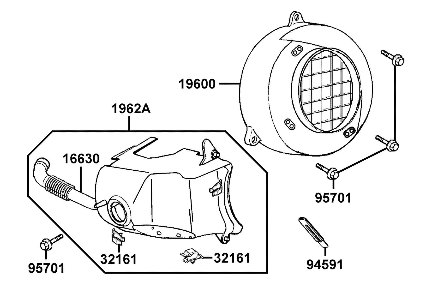 KYMCO SUPER 9S (2007-2007) Fan Cover and Shroud parts diagram