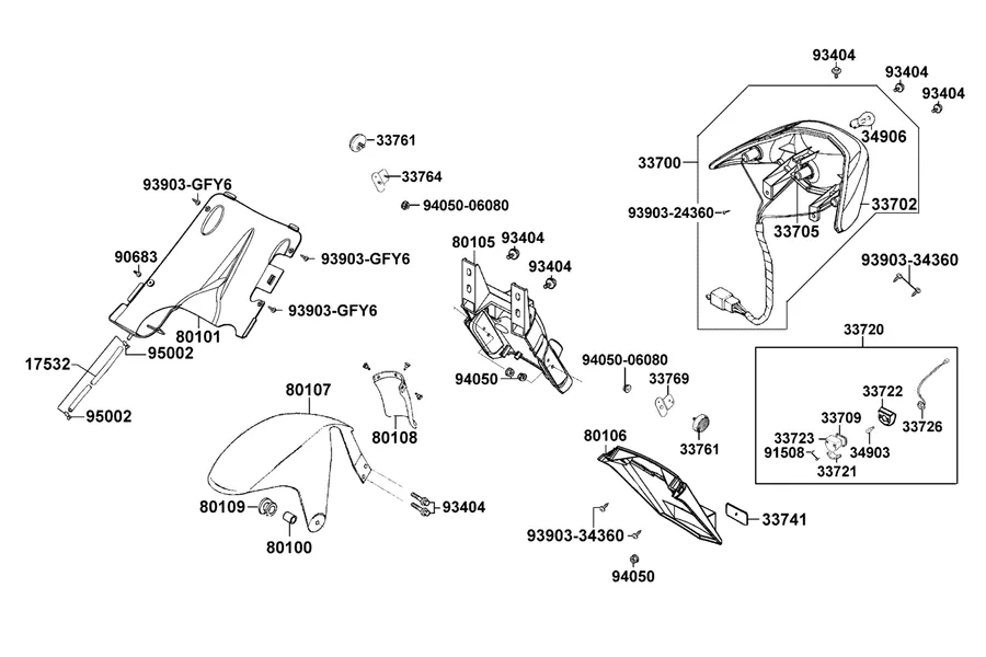 F19 Tail Light parts diagram
