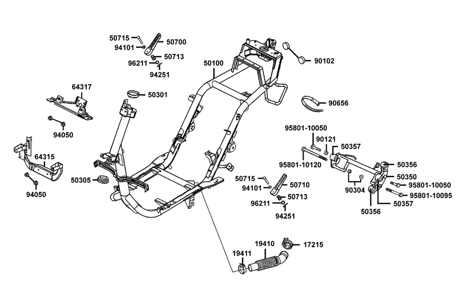 F21 Frame Body parts diagram