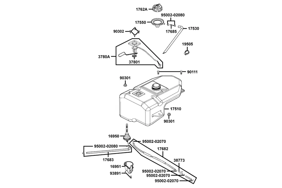 F10 Fuel Tank parts diagram