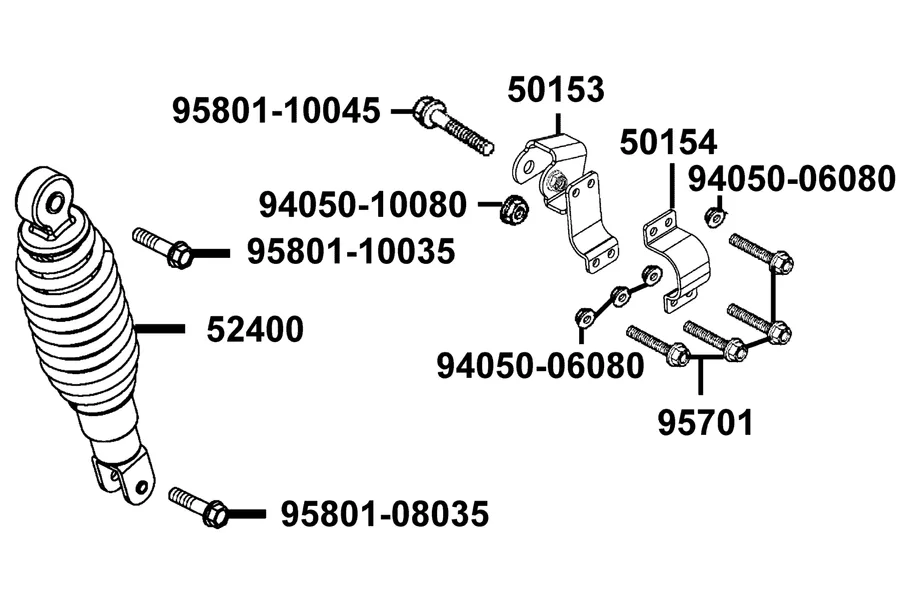 F16 Rear Cushion parts diagram