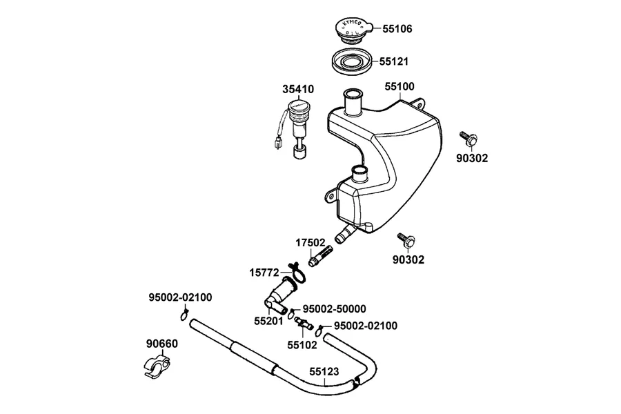 F12 Oil Tank parts diagram