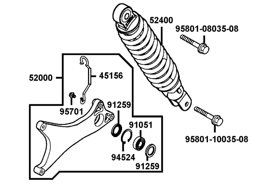 F17 Rear Cushion parts diagram