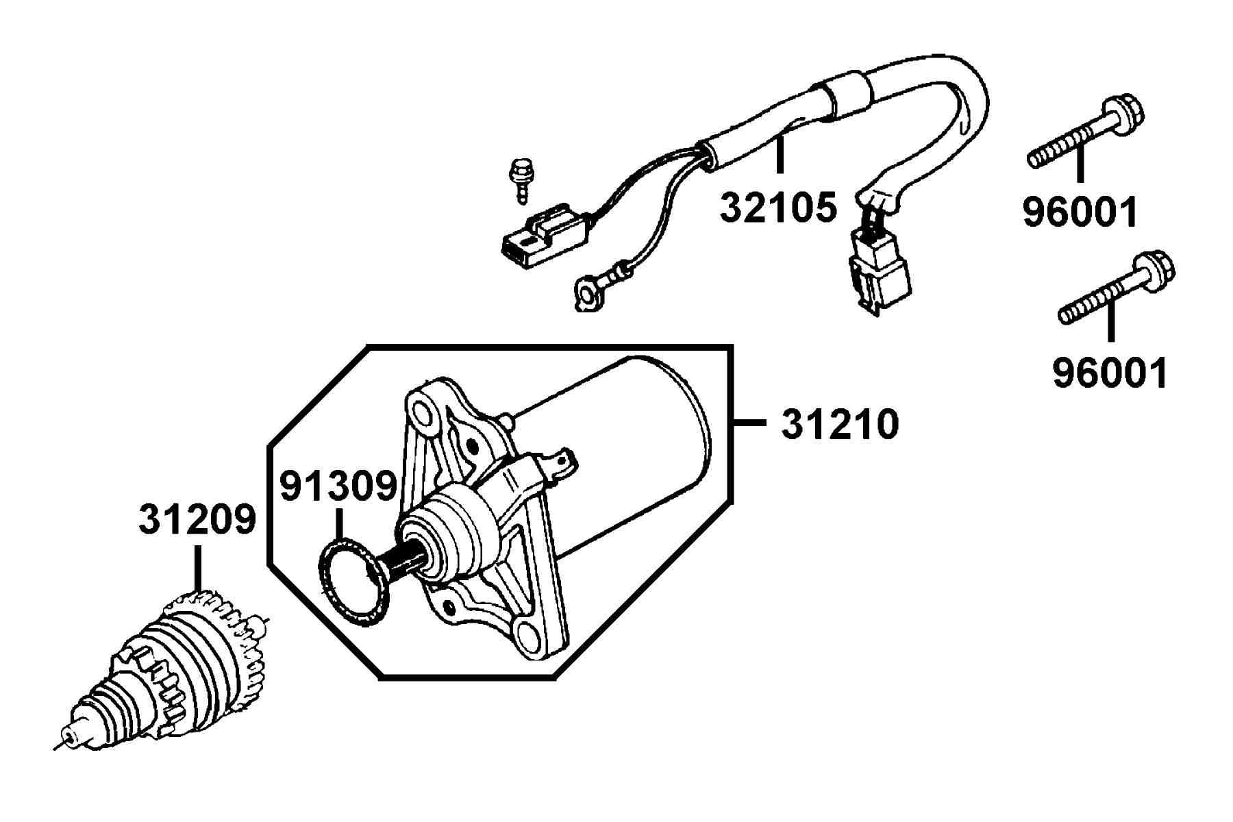 KYMCO SUPER 9 (2002-2003) Starting Motor parts diagram