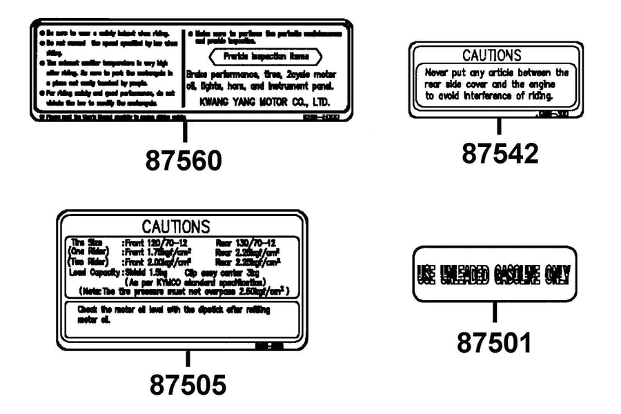 F22 Caution Label parts diagram