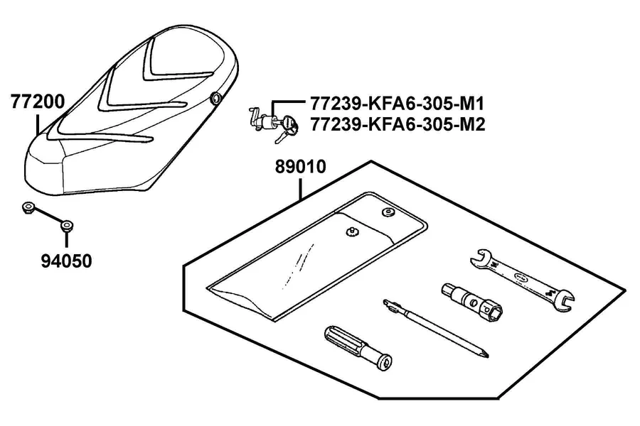 F09 Seat parts diagram