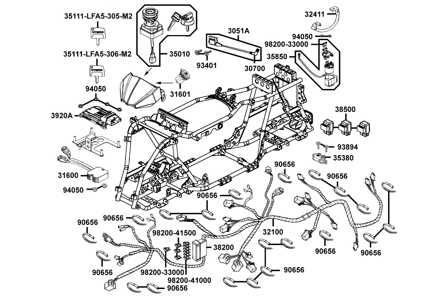 MXU 450i LE(2020) Harness Wire parts diagram