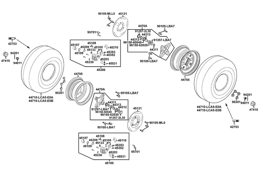 F07 Front Wheel parts diagram