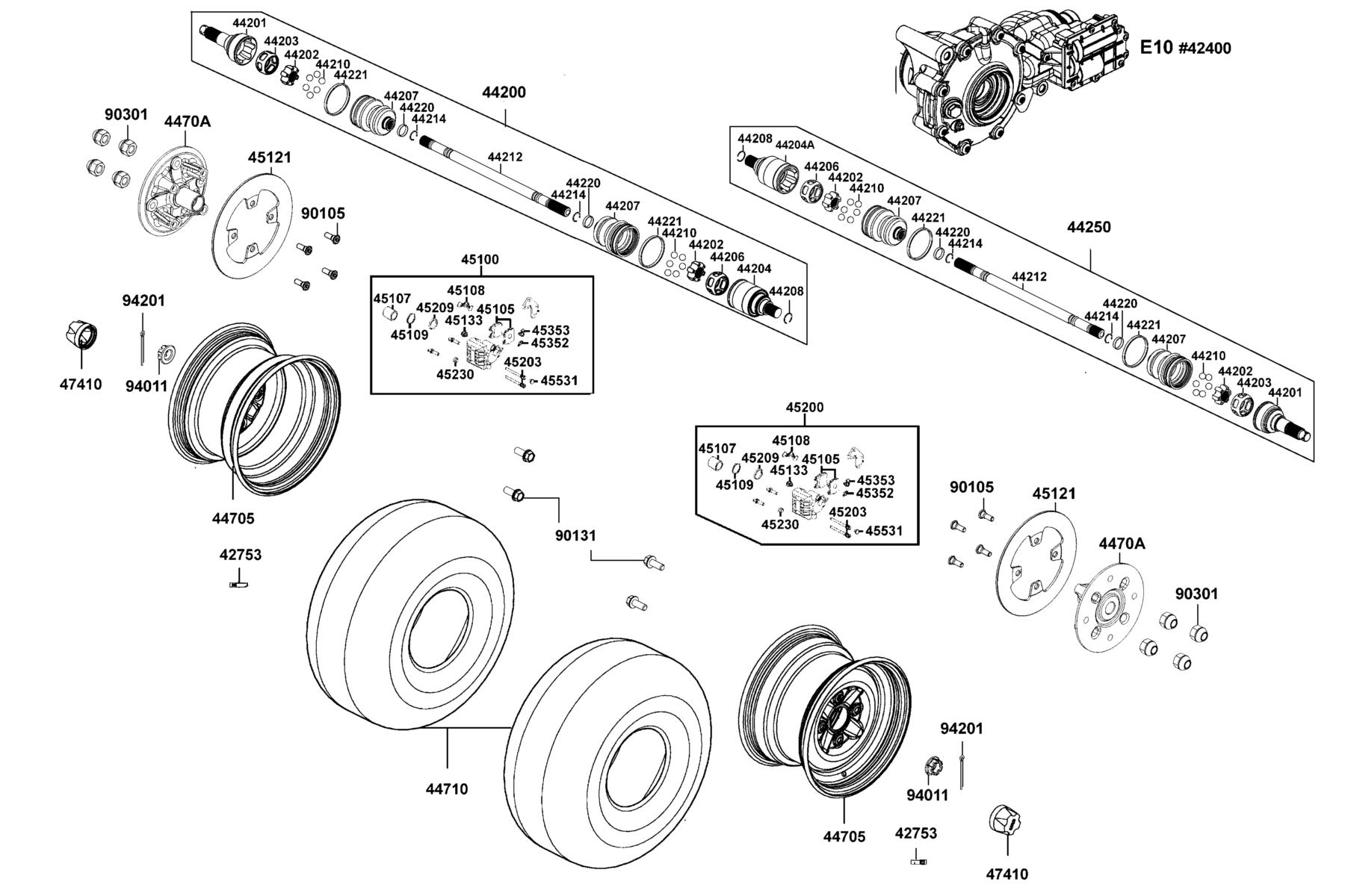 UXV 450i (2017~) Wheel Assy Fr parts diagram