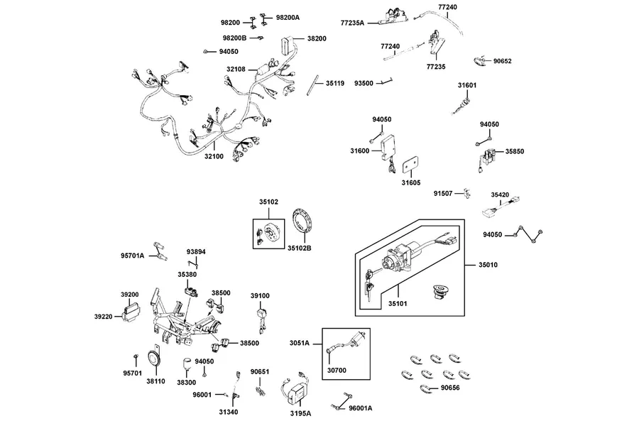 F18 Harness Wire parts diagram