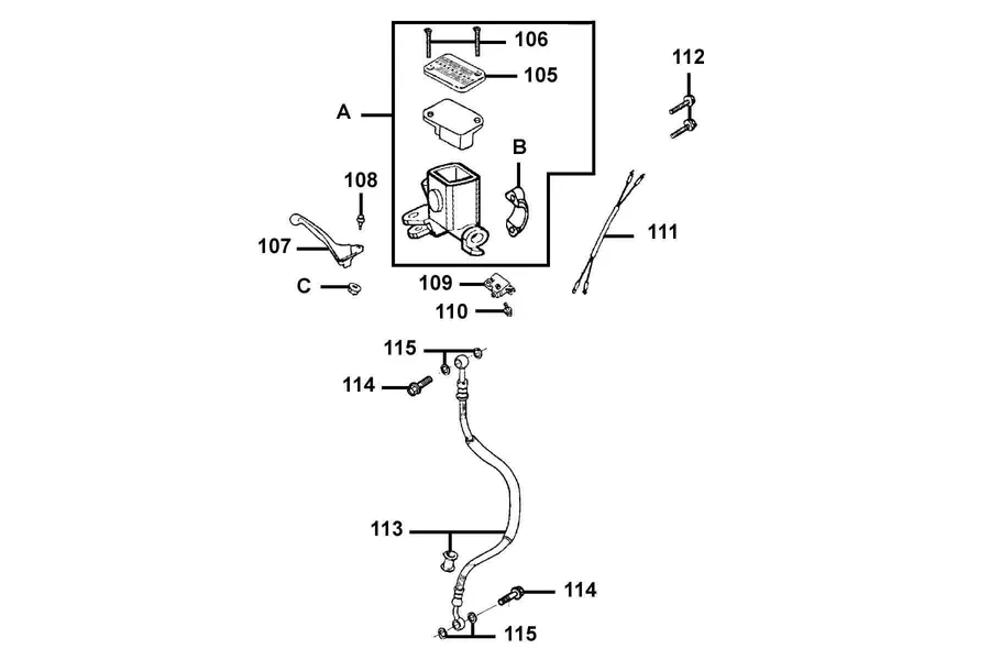 F04 Cable and Switch parts diagram