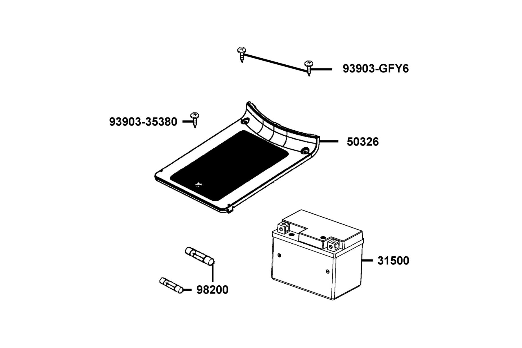 LIKE(2019~) Battery parts diagram